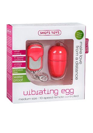 Виброяйцо 10 Speed Remote Vibrating Egg Medium Red