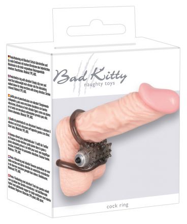 Виброкольцо для пениса с вибропулей Bad Kitty