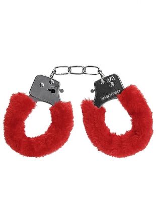 Пушистые наручники Pleasure Handcuffs Furry Red