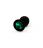 Анальная пробка ONJOY Medium Black с зеленым кристаллом