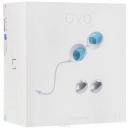 Голубые вагинальные шарики OVO L1