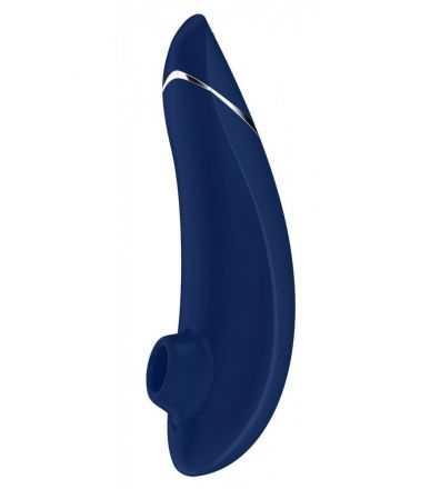 Синий бесконтактный стимулятор клитора Womanizer Premium