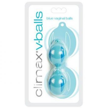Голубые вагинальные шарики Climax V-Ball