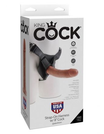 Страпон King Cock Strap-on Harness 8 Cock Tan