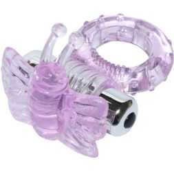 Фиолетовое виброкольцо 7 Speed Butterfly Cock Ring
