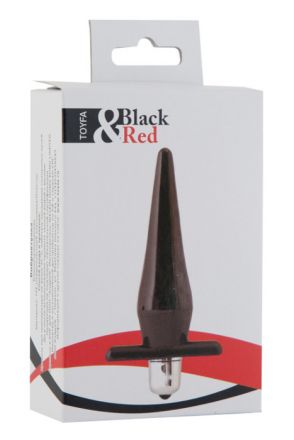 Черная анальная втулка Black &amp; Red #901301