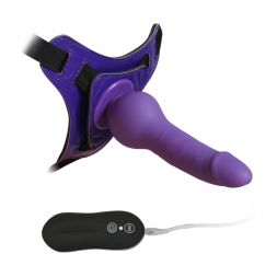 Страпон Vibrations 6.3 Harness Silicone Dildo Purple