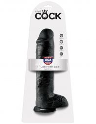 Фаллоимитатор King Cock 11 Cock with Balls Black