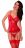 Красный корсет Daria с пажами и стрингами размер L
