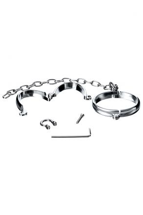 Металлические наручники с цепочкой Metal Large #717185