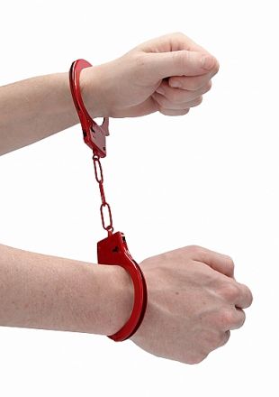 Металлические наручники Beginner&#039;s Handcuffs Red