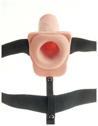 Фаллопротез 9 Hollow Rechargeable Strap-on with Balls