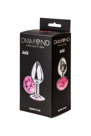 Анальная пробка Diamond Pink Sparkle Small