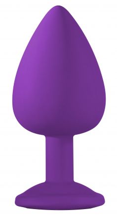 Анальная пробка Cutie Large Purple Blue Crystall
