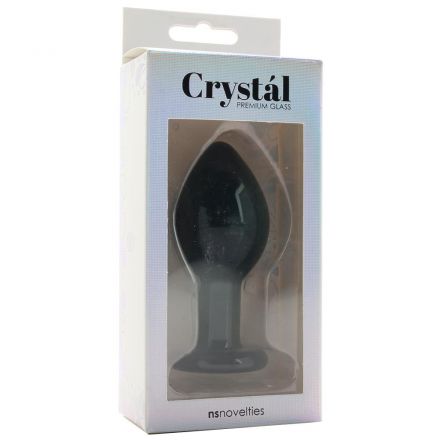Анальная пробка Crystal Large Charcoal
