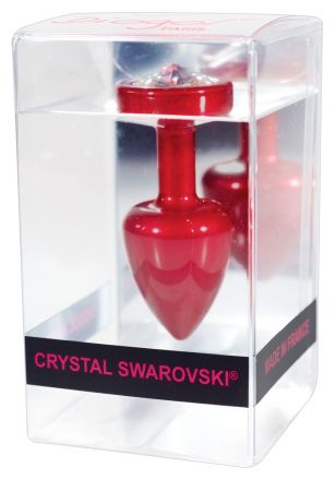 Красная втулка Anni Round T1 с прозрачным кристаллом