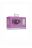 Фиолетовая анальная пробка Large Ribbed Diamond Heart Plug