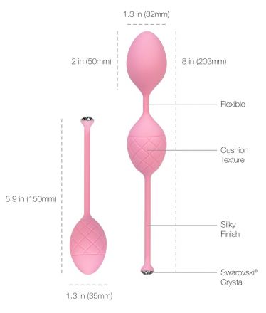 Набор розовых вагинальных шариков Frisky Pillow Talk