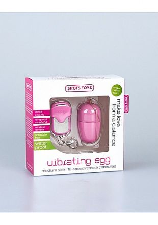 Виброяйцо 10 Speed Remote Vibrating Egg Medium Pink